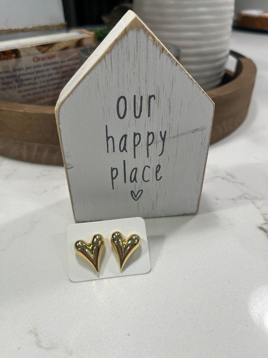 Gold Hearts Earrings